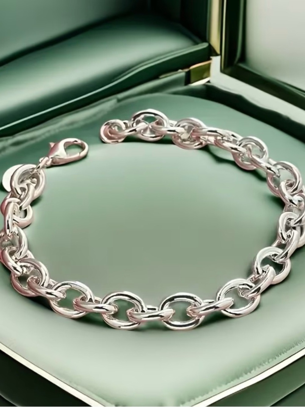 925 Silver Plated Link Bracelet - Classic Women's Chain